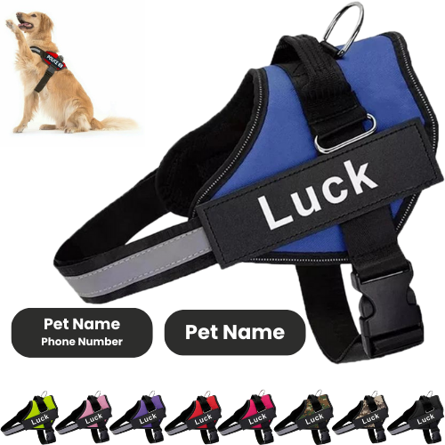 Customizable Reflective Adjustable No-Pull Pet Harness